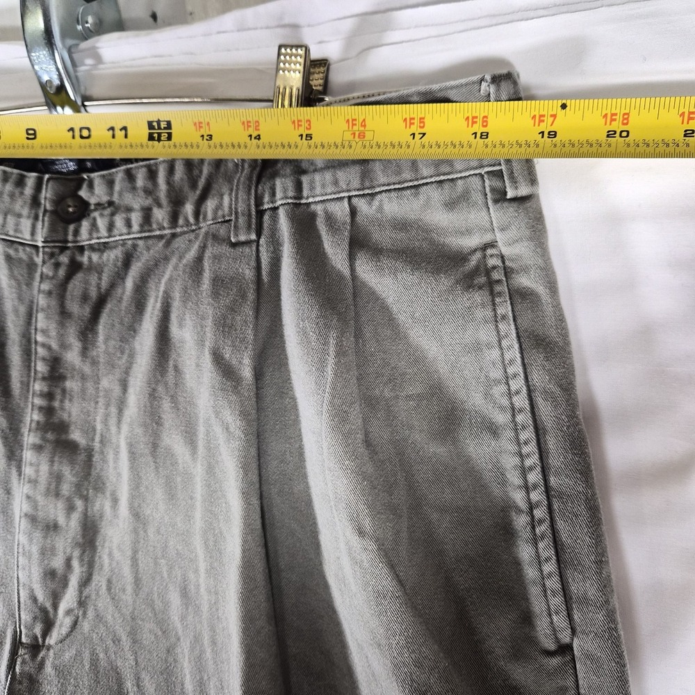 Vintage Polo Ralph Lauren Pleated Chino Pants Men's 38x30 Gray 100 Cotton - Picture 6 of 16